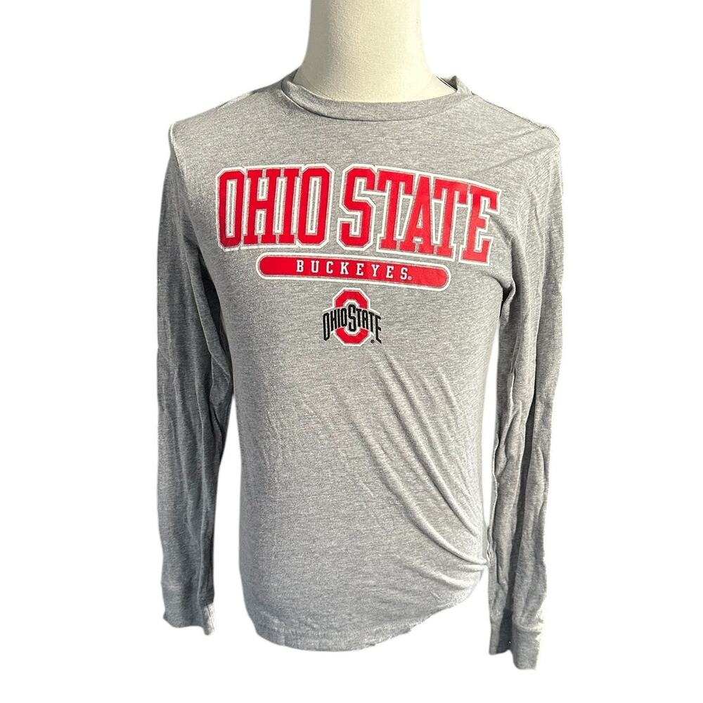 Knights Apparel Gray Long Sleeve Tee Shirt Ohio State